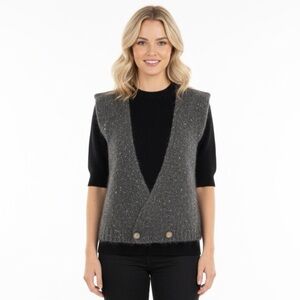 Ellen Tracy size medium Hand knit wool sweater